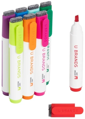 U Brands Dry Erase Markers Chisel Tip Set, 8 Pack, Assorted Colors, Whiteboard Pens with Chisel Point and Built In Eraser Caps, Low Odor Ink, Dry Erase Markers For Classroom, Office, Or Home U Brands Dry Erase Markers Chisel Tip Set, 8 Pack, Assorted Colors, Whiteboard Pens with Chisel Point and Built In Eraser Caps, Low Odor Ink, Dry Erase Markers For Classroom, Office, Or Home