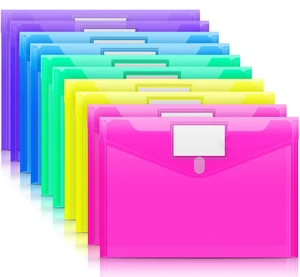 Sooez 10 Pack File Folders, Clear Poly Envelopes Plastic Folders A4 Pouch Sooez 10 Pack File Folders, Clear Poly Envelopes Plastic Folders A4 Pouch