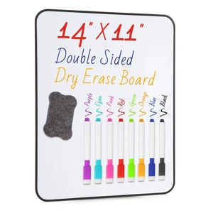 Small White Dry Erase Board Double Sided,Small Dry Erase Board 14x11 Inch,Mini White Board with 8 Markers for Students Office Kitchen Small White Dry Erase Board Double Sided,Small Dry Erase Board 14x11 Inch,Mini White Board with 8 Markers for Students Office Kitchen