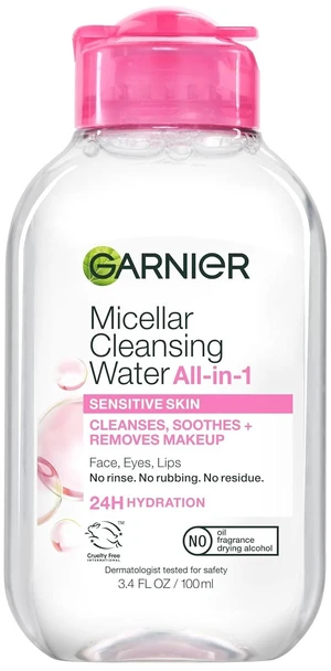 Garnier Micellar Water, Facial Cleanser & Makeup Remover, 3.4 Fl Oz Garnier Micellar Water, Facial Cleanser & Makeup Remover, 3.4 Fl Oz