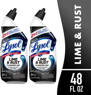 Lysol Toilet Bowl Cleaner Clinging Gel, Lime & Rust Remover, Disinfecting Bathroom Cleaner and Toilet Bowl Stain Remover, 24 fl oz (2 Pack) Lysol Toilet Bowl Cleaner Clinging Gel, Lime & Rust Remover, Disinfecting Bathroom Cleaner and Toilet Bowl Stain Remover, 24 fl oz (2 Pack)