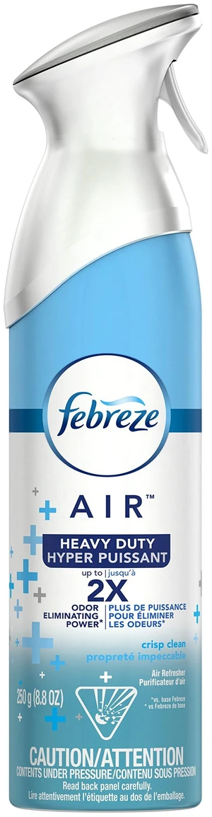Febreze Air Mist Air Freshener Spray, Odor-Fighting Room Spray, Air Fresheners for Home and Bathroom and Kitchen, Aerosol Can, Heavy Duty Crisp Clean Scent, 8.8oz, 1 Count Febreze Air Mist Air Freshener Spray, Odor-Fighting Room Spray, Air Fresheners for Home and Bathroom and Kitchen, Aerosol Can, Heavy Duty Crisp Clean Scent, 8.8oz, 1 Count