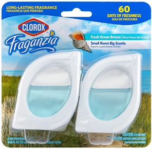 Clorox Fraganzia - Air Freshener, Small Spaces, Fresh Ocean Breeze, 2 Ct Clorox Fraganzia - Air Freshener, Small Spaces, Fresh Ocean Breeze, 2 Ct