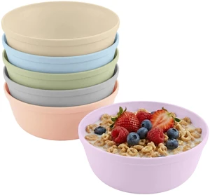 Plastic Bowls Set of 6 15oz Multipurpose Deep Plates Salad and Pasta Bowls Ideal for Home, Kids, Parties Stackable Bowl for Kitchen Non-BPA and Food Grade Pastel Colors Plastic Bowls Set of 6 15oz Multipurpose Deep Plates Salad and Pasta Bowls Ideal for Home, Kids, Parties Stackable Bowl for Kitchen Non-BPA and Food Grade Pastel Colors