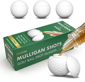 Mulligan Shots Golf Ball Shot Glasses with Lids - 3 Pack Golf Party Favors - Funny Golf Gifts for Men Mulligan Shots Golf Ball Shot Glasses with Lids - 3 Pack Golf Party Favors - Funny Golf Gifts for Men