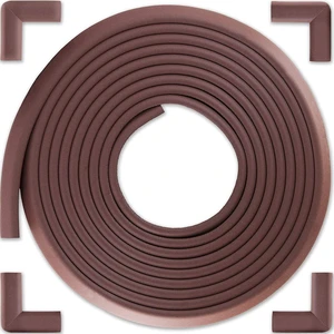 Earth Baby Proofing Edge and Corner Guard Protector Set for Back to School, 16 Feet Edges & 4 Foam Corners, Furniture and Table Child Baby Proof Bumpers, Pre-Taped Corner Cushions - Coffee Brown Earth Baby Proofing Edge and Corner Guard Protector Set for Back to School, 16 Feet Edges & 4 Foam Corners, Furniture and Table Child Baby Proof Bumpers, Pre-Taped Corner Cushions - Coffee Brown