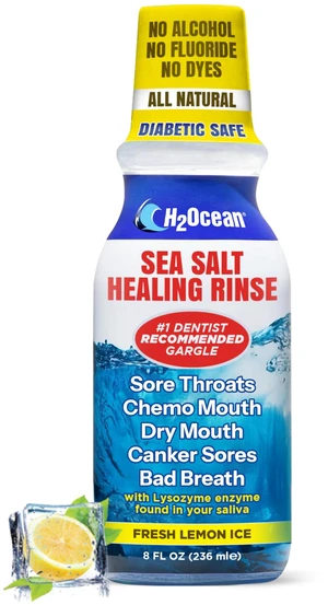 Healing Rinse Natural Sea Salt Mouthwash Lemon Ice, 8 oz | Alcohol & Fluoride-Free Oral Care for Tonsil Stones, Sore Throats, Wisdom Teeth Recovery & Gum Health, Whitening Mouthwash Healing Rinse Natural Sea Salt Mouthwash Lemon Ice, 8 oz | Alcohol & Fluoride-Free Oral Care for Tonsil Stones, Sore Throats, Wisdom Teeth Recovery & Gum Health, Whitening Mouthwash
