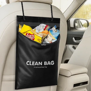 Hanging Car Trash Bags, 50 Count Disposable Garbage Bags, Easy Stick-On Headrest Waist Bin for Sedan, SUV, Truck, RV, Easy Tear Roll, Leak-proof, Black Hanging Car Trash Bags, 50 Count Disposable Garbage Bags, Easy Stick-On Headrest Waist Bin for Sedan, SUV, Truck, RV, Easy Tear Roll, Leak-proof, Black