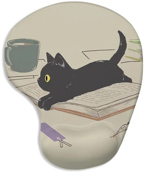 Funny Cat Mouse Pad, Cute Black Cat Mouse Pads with Non-Slip PU Ergonomic Mouse Pad with Wrist Support Computer Mouse Mat Base for Home Office Laptop Desk Accessories Funny Cat Mouse Pad, Cute Black Cat Mouse Pads with Non-Slip PU Ergonomic Mouse Pad with Wrist Support Computer Mouse Mat Base for Home Office Laptop Desk Accessories