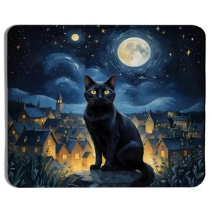 Starry Night Black Cat Mouse Pad, Black Cat Lover Mom Lady Gifts, Witchy Mystical Celestial Moonlit Kitten Mousepad for Computers Laptop Home Office Dorm Desk Accessories, 7.9x9.5 Inch Starry Night Black Cat Mouse Pad, Black Cat Lover Mom Lady Gifts, Witchy Mystical Celestial Moonlit Kitten Mousepad for Computers Laptop Home Office Dorm Desk Accessories, 7.9x9.5 Inch
