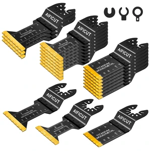 20 PCS Titanium Oscillating Saw Blades,Universal Multitool Blades for Metal Nails Hard Material and Wood Plastic,Multi Tool Blades Kits Fit Dewalt Bosch Milwaukee Ryobi 20 PCS Titanium Oscillating Saw Blades,Universal Multitool Blades for Metal Nails Hard Material and Wood Plastic,Multi Tool Blades Kits Fit Dewalt Bosch Milwaukee Ryobi