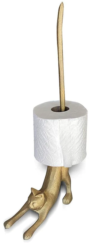 Gold Paper Towel Holder, Metal Toilet or Kitchen Paper Holder for Floor or Countertop, Gold Cat Gold Paper Towel Holder, Metal Toilet or Kitchen Paper Holder for Floor or Countertop, Gold Cat