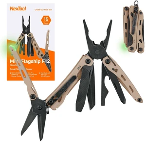 Mini Flagship F12 Keychain Multitool, Fifth Pocket Tools (Khika) 15-in-1 Multi Tool, 80Cr14Mov Steel, Serrated Scissors, Thicken Pliers, Safety Lock Knife and File for EDC, Outdoor, DIY Mini Flagship F12 Keychain Multitool, Fifth Pocket Tools (Khika) 15-in-1 Multi Tool, 80Cr14Mov Steel, Serrated Scissors, Thicken Pliers, Safety Lock Knife and File for EDC, Outdoor, DIY