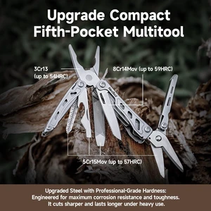 Mini Flagship F12 Keychain Multitool, Fifth Pocket Tools (Silver) 15-in-1 Multi Tool, 80Cr14Mov Steel, Serrated Scissors, Thicken Pliers, Safety Lock Knife and File for EDC, Outdoor, DIY Mini Flagship F12 Keychain Multitool, Fifth Pocket Tools (Silver) 15-in-1 Multi Tool, 80Cr14Mov Steel, Serrated Scissors, Thicken Pliers, Safety Lock Knife and File for EDC, Outdoor, DIY