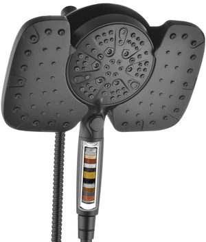 Rain Shower Head with Filtered Handheld Spray Combo Black 2.5 GPM 10 Rainfall Showerhead with 9-Spray Detachable Handheld, High Pressure, ON/OFF Switch, 15-Stage Filter, Jet for Cleaning Rain Shower Head with Filtered Handheld Spray Combo Black 2.5 GPM 10 Rainfall Showerhead with 9-Spray Detachable Handheld, High Pressure, ON/OFF Switch, 15-Stage Filter, Jet for Cleaning