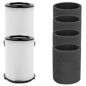 VF4000 Replacement Filters for Ridgid Shop Vac 72947 Wet/Dry Vacs 2-Pack VF4000 Standard Filter for Ridgid 5-20 Gallon Vacuum, for Husky 6-9 Gallon Vacs with 4-Pack Foam Sleeves VF4000 Replacement Filters for Ridgid Shop Vac 72947 Wet/Dry Vacs 2-Pack VF4000 Standard Filter for Ridgid 5-20 Gallon Vacuum, for Husky 6-9 Gallon Vacs with 4-Pack Foam Sleeves