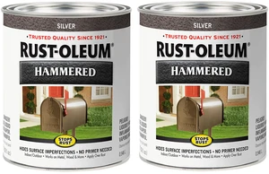 Stops Rust Brush On Protective Enamel Paint, Hammered Silver Rust and Corrosion Resistant, Indoor and Outdoor Durability, Beautiful Finish on Metal, Wood and More, Quart, 2 Pack Stops Rust Brush On Protective Enamel Paint, Hammered Silver Rust and Corrosion Resistant, Indoor and Outdoor Durability, Beautiful Finish on Metal, Wood and More, Quart, 2 Pack