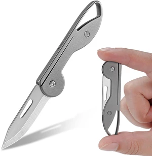 KK05M Titanium Mini Pocket Knife, 1.73-Inch Blade, Gray Lightweight EDC gear for everyday carry, camping, hiking, fishing and other outdoor activities KK05M Titanium Mini Pocket Knife, 1.73-Inch Blade, Gray Lightweight EDC gear for everyday carry, camping, hiking, fishing and other outdoor activities