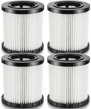 DCV581H DCV580H Vacuum Filter for DEWALT 20V Cordless Shop Vac Cleaner DCV581 DCV580 Filter for DEWALT Battery 2 Gallon Cordless and Corded Portable Wet Dry Vacuum Cleaner, Washable, 4 Pack DCV581H DCV580H Vacuum Filter for DEWALT 20V Cordless Shop Vac Cleaner DCV581 DCV580 Filter for DEWALT Battery 2 Gallon Cordless and Corded Portable Wet Dry Vacuum Cleaner, Washable, 4 Pack