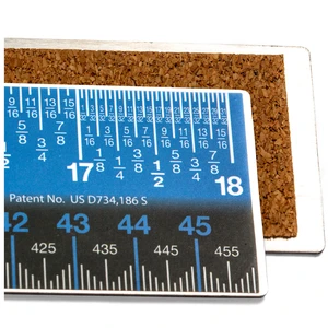 Easy Read 18.25-Inch Stainless Steel Ruler, Metal Straight Edge Ruler with Cork Backing, Standard and Metric Measuring Tool for School, Office, Drafting, Drawing, and Crafts Easy Read 18.25-Inch Stainless Steel Ruler, Metal Straight Edge Ruler with Cork Backing, Standard and Metric Measuring Tool for School, Office, Drafting, Drawing, and Crafts