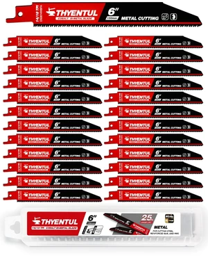 25-Pack,6-inch,14/18 TPI,Cobalt Bi-Metal Automatic Dismantling Sawzall Blades for Metal, 6 14/18 TPI Reciprocating Saw Blades Replace Milwaukee and Diablo sawzall Blade 25-Pack,6-inch,14/18 TPI,Cobalt Bi-Metal Automatic Dismantling Sawzall Blades for Metal, 6 14/18 TPI Reciprocating Saw Blades Replace Milwaukee and Diablo sawzall Blade