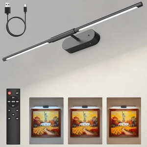 24" Brighter Picture Lights for Wall, Wireless Art Light Enhanced Brightness, 8000mAh Battery Operated, Rechargeable, 3 Color Modes & Brightness Levels, Easy to Install, Remote,Timer 24" Brighter Picture Lights for Wall, Wireless Art Light Enhanced Brightness, 8000mAh Battery Operated, Rechargeable, 3 Color Modes & Brightness Levels, Easy to Install, Remote,Timer