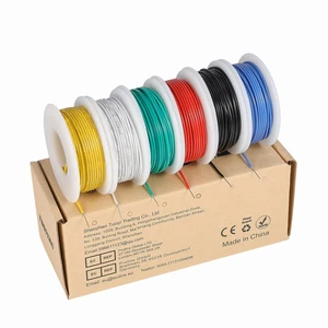 26 AWG Solid Tinned Copper Wire Kit, 6 Colors, 33 ft Each 26 AWG Solid Tinned Copper Wire Kit, 6 Colors, 33 ft Each