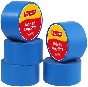 5 Rolls Blue Painters Tape 2inch Wide Small Roll Painters Tape Bulk Blue Masking Tape for Wall Painting Edge Treatment DIY Crafts Packaging, 1.89IN × 55Yd × 5 Rolls 5 Rolls Blue Painters Tape 2inch Wide Small Roll Painters Tape Bulk Blue Masking Tape for Wall Painting Edge Treatment DIY Crafts Packaging, 1.89IN × 55Yd × 5 Rolls
