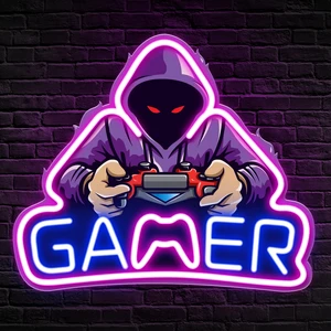 Gamer Neon Sign, UV Printed Gaming Neon Sign for Gamer Room Decor - LED Video Game Neon Lights for Bedroom Boys, Gaming Wall decor - Best Gamer Gifts for Teenage Boys, Christmas Gamer Neon Sign, UV Printed Gaming Neon Sign for Gamer Room Decor - LED Video Game Neon Lights for Bedroom Boys, Gaming Wall decor - Best Gamer Gifts for Teenage Boys, Christmas