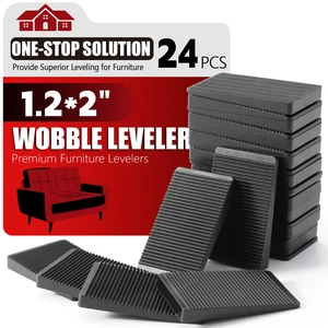 Furniture Leveler 24pcs Kit Size Variety | Multi-Purpose Rubber Shim for Leveling Feet Stable | Anti-Wobble Pad for Uneven Table, Dresser Leg, Toliet and More Furniture | Prevent from Wobbling Furniture Leveler 24pcs Kit Size Variety | Multi-Purpose Rubber Shim for Leveling Feet Stable | Anti-Wobble Pad for Uneven Table, Dresser Leg, Toliet and More Furniture | Prevent from Wobbling