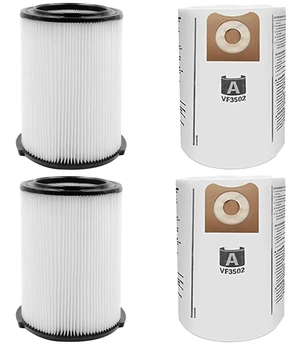 VF4000 Replacement Filters for Ridgid Shop Vac 72947 Wet/Dry Vacs 2-Pack VF4000 Standard Filter for Ridgid 5-20 Gallon Vacuum, for Husky 6-9 Gallon Vacs with 2 Pack VF3502 Vacuum Bags VF4000 Replacement Filters for Ridgid Shop Vac 72947 Wet/Dry Vacs 2-Pack VF4000 Standard Filter for Ridgid 5-20 Gallon Vacuum, for Husky 6-9 Gallon Vacs with 2 Pack VF3502 Vacuum Bags