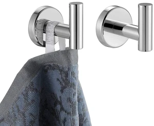 Chrome Bathroom Towel Hook, 304 Stainless Steel Coat Robe Clothes Hook for Bathroom Kitchen Garage Wall Mounted (Pack of 2), TH100-CH-P2 Chrome Bathroom Towel Hook, 304 Stainless Steel Coat Robe Clothes Hook for Bathroom Kitchen Garage Wall Mounted (Pack of 2), TH100-CH-P2