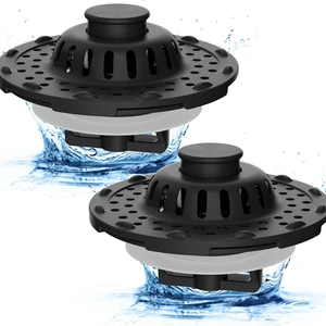 2PCS Universal Metal Bathtub Drain Stopper Top Hair Catcher, Matte Black Shower Drain Tub Stopper with Stainless Steel Visible Filter Basket, Upgraded 3 in 1 Pop-up Drain Plug for 1.5 to 2.4" Hole 2PCS Universal Metal Bathtub Drain Stopper Top Hair Catcher, Matte Black Shower Drain Tub Stopper with Stainless Steel Visible Filter Basket, Upgraded 3 in 1 Pop-up Drain Plug for 1.5 to 2.4" Hole
