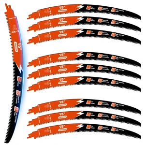 15 Inch Arc Edge Reciprocating Saw Blades for Tree Trimming, 10 Pack/6TPI Pruning Blades for Reciprocating Saw, CR-V Steel Reciprocal Saw Blades for Wood Cutting with Organizer Case 15 Inch Arc Edge Reciprocating Saw Blades for Tree Trimming, 10 Pack/6TPI Pruning Blades for Reciprocating Saw, CR-V Steel Reciprocal Saw Blades for Wood Cutting with Organizer Case