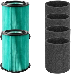 VF6000 5-Layer Replacement Filters for Ridgid Shop Vac Wet Dry Vacs 2 Pack VF6000 HEPA Filter for Ridgid Shop Vac 5-20 Gallon Vacs, for Husky 6-9 Gallon & for Craftsman Vacs with Foam Sleeves VF6000 5-Layer Replacement Filters for Ridgid Shop Vac Wet Dry Vacs 2 Pack VF6000 HEPA Filter for Ridgid Shop Vac 5-20 Gallon Vacs, for Husky 6-9 Gallon & for Craftsman Vacs with Foam Sleeves