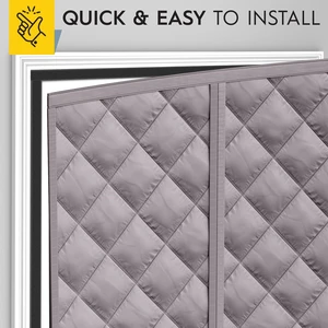 Thermal Door Curtain - Thermal Door Cover for Winter - Magnetic Thermal Insulated Door Curtain for Winter - Winter Door Insulation - Keeps Warm Air in & Cold Air Out - Home Winterizing Products Thermal Door Curtain - Thermal Door Cover for Winter - Magnetic Thermal Insulated Door Curtain for Winter - Winter Door Insulation - Keeps Warm Air in & Cold Air Out - Home Winterizing Products