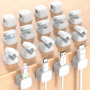 18Pack Magnetic Smooth Adjustable Cable Clips Cord Organizer Desk Cable Management Accessories, Wire Holder Keeper for Desktop, Nightstand, Wall, Home Office, Phone & Car 18Pack Magnetic Smooth Adjustable Cable Clips Cord Organizer Desk Cable Management Accessories, Wire Holder Keeper for Desktop, Nightstand, Wall, Home Office, Phone & Car