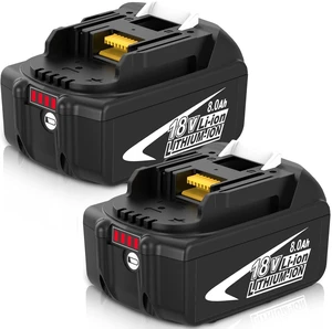 2-Pack 8000mAh High Capacity Replacement for Makita 18V Battery Bl1860B BL1850B BL1840B BL1830B BL1815B LXT400 with LED Indicator Cordless Power Tools (White) 2-Pack 8000mAh High Capacity Replacement for Makita 18V Battery Bl1860B BL1850B BL1840B BL1830B BL1815B LXT400 with LED Indicator Cordless Power Tools (White)