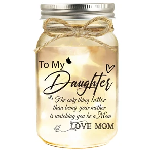 Daughter Mason Jar Night Lights - Daughter Gifts from mom Christmas Mother's Day Birthday Gift for Daughter, Daughters Gifts Mother's Day Graduation Decorative Jar Light Night Daughter Mason Jar Night Lights - Daughter Gifts from mom Christmas Mother's Day Birthday Gift for Daughter, Daughters Gifts Mother's Day Graduation Decorative Jar Light Night