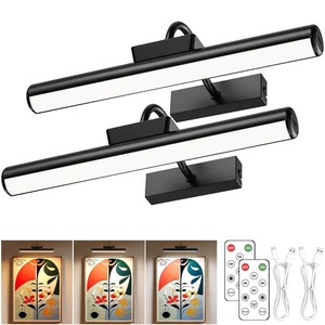 13" Wireless Picture Lights for Wall, Rechargeable Art Light, 2Pack Black Aluminum Photo Frame Light, Remote & Touch Control, 5000mAh Battery, 3 Color Temp, Dimmable, Magnetic Gallery Painting Light 13" Wireless Picture Lights for Wall, Rechargeable Art Light, 2Pack Black Aluminum Photo Frame Light, Remote & Touch Control, 5000mAh Battery, 3 Color Temp, Dimmable, Magnetic Gallery Painting Light