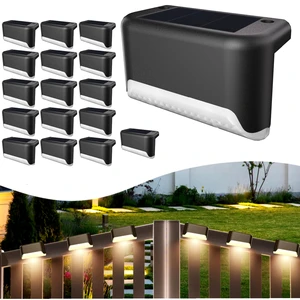 Solar Deck Lights Outdoor, 16 Pcs Solar Step Lights, Waterproof LED Solar Lights for Outdoor Stairs, Step, Fence, Yard, Patio, Railing, Garden and Pathway Solar Deck Lights Outdoor, 16 Pcs Solar Step Lights, Waterproof LED Solar Lights for Outdoor Stairs, Step, Fence, Yard, Patio, Railing, Garden and Pathway