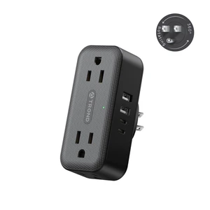 360 Rotating Surge Protector Outlet Extender with 4 USB Ports, Black Multi Plug Wall Outlet with 4 Widely Spaced Outlets, 900 Joules Surge Protection, USB Charging Station for Home Office 360 Rotating Surge Protector Outlet Extender with 4 USB Ports, Black Multi Plug Wall Outlet with 4 Widely Spaced Outlets, 900 Joules Surge Protection, USB Charging Station for Home Office