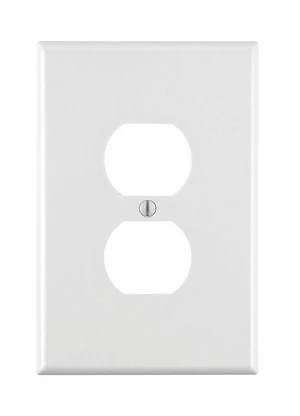 001-88103-W Single Gang White Duplex Receptacle Wallplate, pack of 50 001-88103-W Single Gang White Duplex Receptacle Wallplate, pack of 50