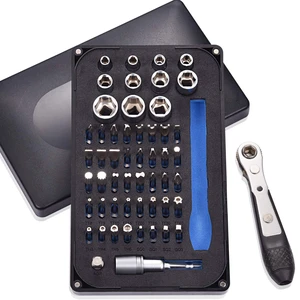 S2 Steel Screwdriver Bit Set with 1/4" Hex Shank Bits (54) S2 Steel 1/4" Hex Shank Magnetic Bit Holder, 36-Tooth Gear Wrench Handle for Tight Spaces S2 Steel Screwdriver Bit Set with 1/4" Hex Shank Bits (54) S2 Steel 1/4" Hex Shank Magnetic Bit Holder, 36-Tooth Gear Wrench Handle for Tight Spaces