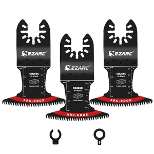 Bi-Metal Arc Edge Oscillating Tool Blade, 2-9/16" Extra-Wide Japanese Teeth Oscillating Saw Blades for Clean Cuts in Hard Wood & Plastic, Universal Fit Multitool Blades, 3-Pack Bi-Metal Arc Edge Oscillating Tool Blade, 2-9/16" Extra-Wide Japanese Teeth Oscillating Saw Blades for Clean Cuts in Hard Wood & Plastic, Universal Fit Multitool Blades, 3-Pack