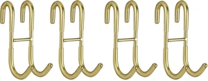 Squeegee Hooks for Towel Bathroom Frameless Glass Shower Door (4-Pack), Gold Squeegee Hooks for Towel Bathroom Frameless Glass Shower Door (4-Pack), Gold