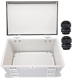 Junction Box ABS Plastic Waterproof IP65 Electrical Boxes Hinged Shell Outdoor Universal Project Enclosure with Mounting Plate and Wall Brackets Grey 11.8x7.9x6.3 inch(300x200x160mm) Junction Box ABS Plastic Waterproof IP65 Electrical Boxes Hinged Shell Outdoor Universal Project Enclosure with Mounting Plate and Wall Brackets Grey 11.8x7.9x6.3 inch(300x200x160mm)