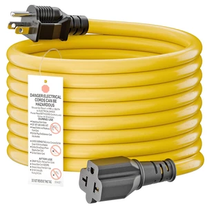15FT NEMA 5-15P to 5-15R/ 5-20R/ 6-15R/ 6-20R AC Adapter 12AWG 15 Amp Household AC Plug to 20 Amp T Blade Adapter Cable, 15A 125V to 20A 250V Extension Cable, 15 FT 15FT NEMA 5-15P to 5-15R/ 5-20R/ 6-15R/ 6-20R AC Adapter 12AWG 15 Amp Household AC Plug to 20 Amp T Blade Adapter Cable, 15A 125V to 20A 250V Extension Cable, 15 FT