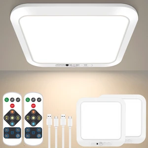 Rechargeable Motion Sensor Closet Light, Battery Operated Ceiling Light Wireless Battery Powered Shower Light Magnetic Mount, LED Cordless Stick On Overhead Ceiling Light for Pantry Hallway, 2-Pack Rechargeable Motion Sensor Closet Light, Battery Operated Ceiling Light Wireless Battery Powered Shower Light Magnetic Mount, LED Cordless Stick On Overhead Ceiling Light for Pantry Hallway, 2-Pack
