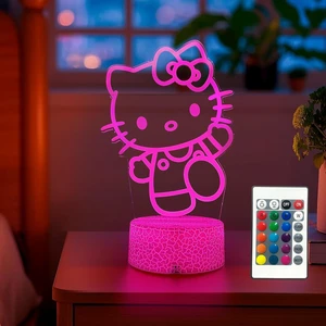 Cat Night Light, 3D LED 16 Color Intelligent Remote Control Lamp for Children's Gifts Children's Room Decoration Holiday Gifts Cat Night Light, 3D LED 16 Color Intelligent Remote Control Lamp for Children's Gifts Children's Room Decoration Holiday Gifts